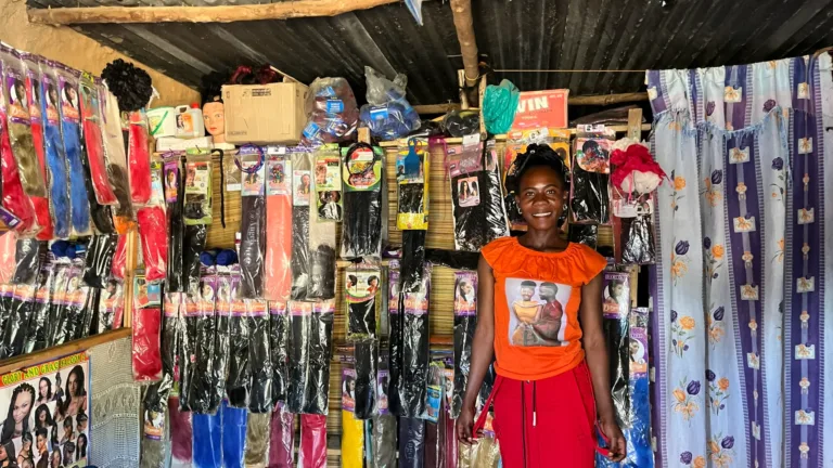 In 2024, we met Violet for the first time after she had completed her training as a hairdresser and makeup artist